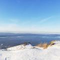 Bord du fleuve Saint-Laurent enneigé